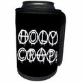 3dRose Alexis Design - Total Protest - Funny decorative total protest text Holy Crap on black - Can Cooler Bottle Wrap (cc_285994)