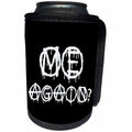 3dRose Alexis Design - Total Protest - Funny decorative total protest text ME AGAIN on black - Can Cooler Bottle Wrap (cc_285996)