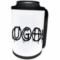 3dRose Alexis Design - Total Protest - Funny decorative total protest text UGH on white - Can Cooler Bottle Wrap (cc_285999)