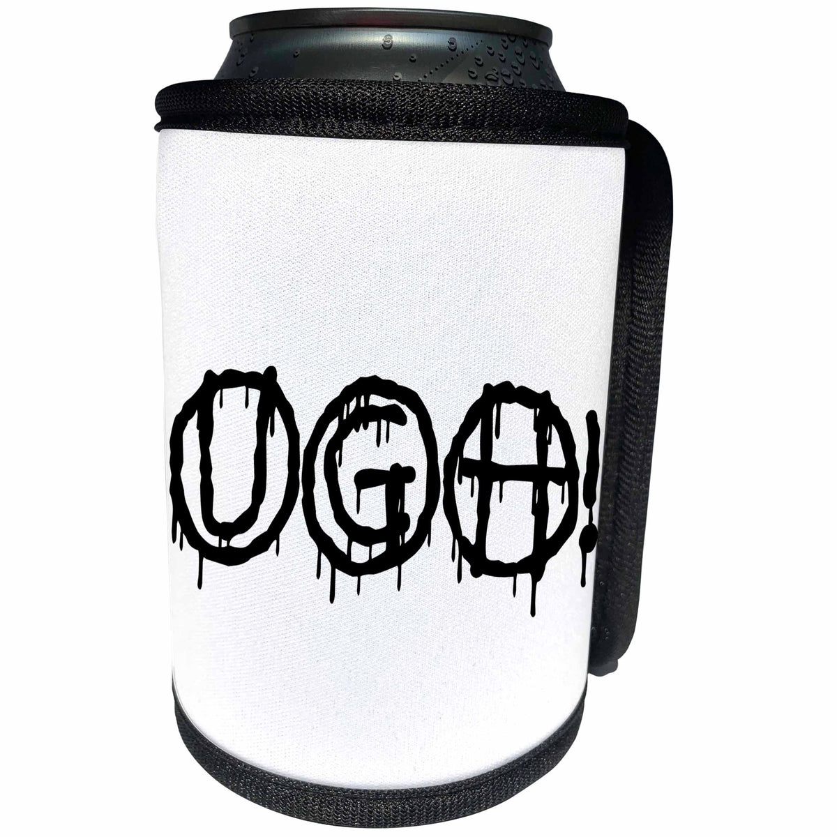 3dRose Alexis Design - Total Protest - Funny decorative total protest text UGH on white - Can Cooler Bottle Wrap (cc_285999)