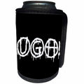 3dRose Alexis Design - Total Protest - Funny decorative total protest text UGH on black - Can Cooler Bottle Wrap (cc_286000)