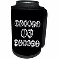 3dRose Alexis Design - Total Protest - Funny decorative total protest text Enough is enough on black - Can Cooler Bottle Wrap (cc_286002)