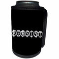 3dRose Alexis Design - Total Protest - Funny decorative total protest text PERSIST on black - Can Cooler Bottle Wrap (cc_286006)