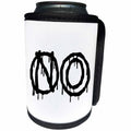 3dRose Alexis Design - Total Protest - Funny decorative total protest text NO on white - Can Cooler Bottle Wrap (cc_286009)