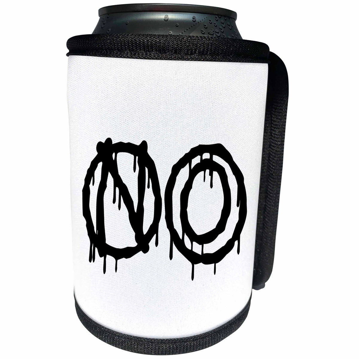 3dRose Alexis Design - Total Protest - Funny decorative total protest text NO on white - Can Cooler Bottle Wrap (cc_286009)