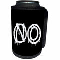 3dRose Alexis Design - Total Protest - Funny decorative total protest text NO on black - Can Cooler Bottle Wrap (cc_286010)