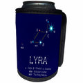 3dRose Alexis Design - Constellations of stars - Lyra star asterism. Vega stellar body. Star colors, names. Astronomy - Can Cooler Bottle Wrap (cc_286015)