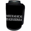 3dRose Alexis Design - Mechanical Engineering - Mechanical Engineering, unique text in two lines on black background - Can Cooler Bottle Wrap (cc_286023)