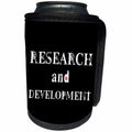 3dRose Alexis Design - Mechanical Engineering - Research and development elegant decorative text on black - Can Cooler Bottle Wrap (cc_286089)