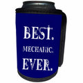 3dRose Alexis Design - Best Professional Ever - Best. Mechanic. Ever. decorative text on background blue - Can Cooler Bottle Wrap (cc_286102)