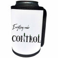 3dRose Alexis Design - Funny - Everything under Control funny text in two lines on background white - Can Cooler Bottle Wrap (cc_286109)