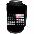 3dRose Alexis Design - Love - I Love You color text in binary code, in radio tubes, on black - Can Cooler Bottle Wrap (cc_286110)