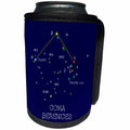 3dRose Alexis Design - Constellations of stars - Coma Berenices star asterism. Star colors, names. Elegant astronomy - Can Cooler Bottle Wrap (cc_286114)