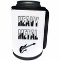 3dRose Alexis Design - Guitar - Heavy Metal decorative text, guitar on white background - Can Cooler Bottle Wrap (cc_286144)
