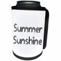 3dRose Alexis Design - Summer - Summer Sunshine decorative text against the white background - Can Cooler Bottle Wrap (cc_286159)