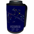 3dRose Alexis Design - Constellations of stars - Aquarius Zodiac asterism. Star colors, names. Elegant astronomy - Can Cooler Bottle Wrap (cc_286163)