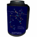 3dRose Alexis Design - Constellations of stars - Sagittarius, archer, Zodiac asterism. Star colors, names - Can Cooler Bottle Wrap (cc_286168)
