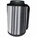3dRose Alexis Photo-Art - Abstract - Image of abstract vertical stripes of wood, metal in black and white - Can Cooler Bottle Wrap (cc_286215)