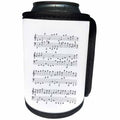 3dRose Alexis Design - Music - Musical staff on white. Abstract decorative pattern for fun - Can Cooler Bottle Wrap (cc_286219)