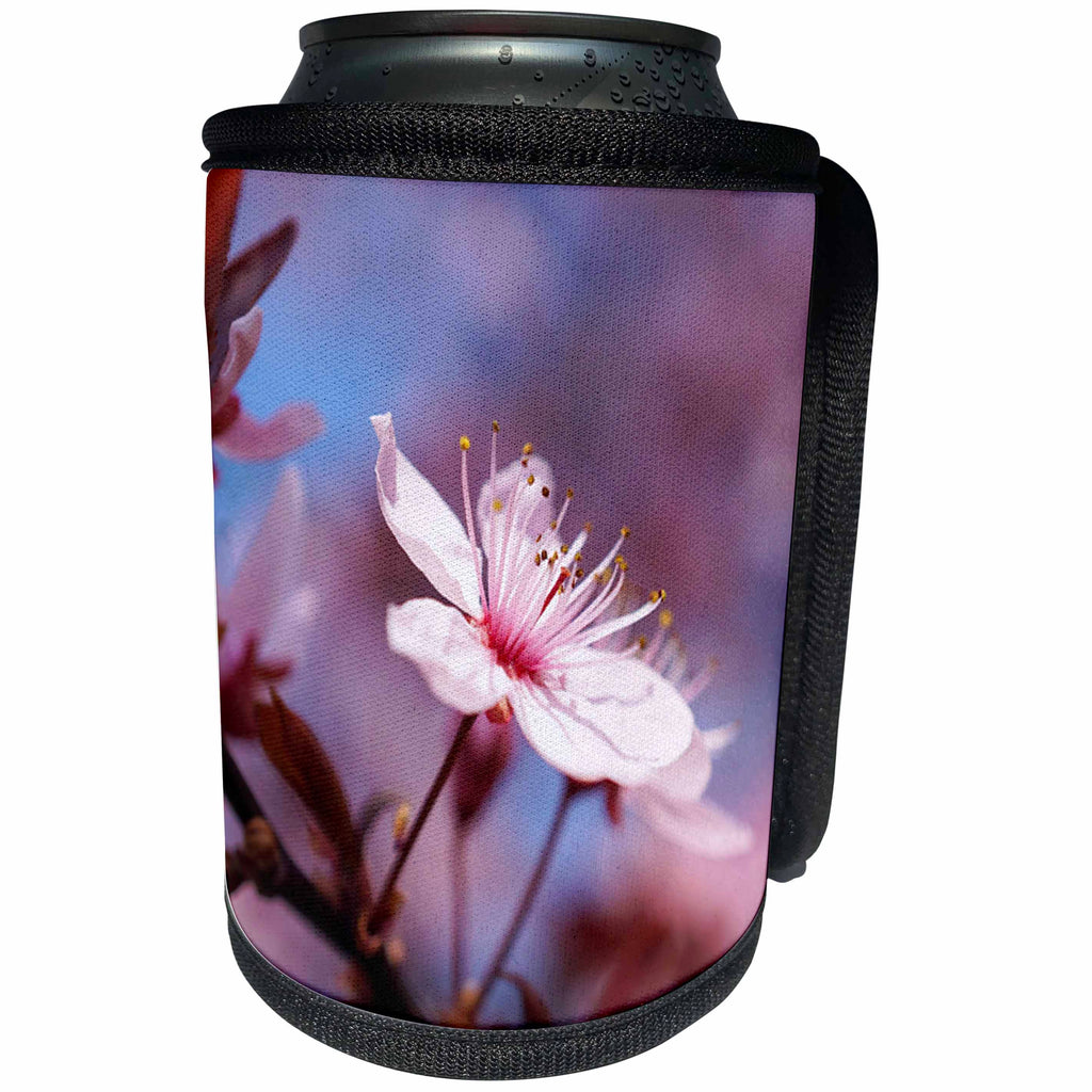3dRose Sven Herkenrath Nature - Lovely Pink Blossom Beautiful Nature Photography - Can Cooler Bottle Wrap (cc_286393)
