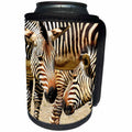 3dRose Sven Herkenrath Animal - Cute Zebras Standing Together Nature Photography - Can Cooler Bottle Wrap (cc_286417)