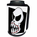 3dRose Mark Grace MONSTERVISIONS Skulls - SKULLS monster skull 2 on white - Can Cooler Bottle Wrap (cc_28643)
