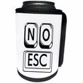 3dRose Alexis Design - Funny Computer Keys - Elegant text No Esc in the form of a computer keys on white - Can Cooler Bottle Wrap (cc_286434)