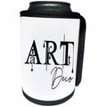 3dRose Alexis Design - Art - Decorative beautiful text Art Deco against the white background - Can Cooler Bottle Wrap (cc_286468)