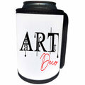 3dRose Alexis Design - Art - Impressive elegant text Art Deco against the white background - Can Cooler Bottle Wrap (cc_286469)