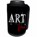 3dRose Alexis Design - Art - Stunning beautiful text Art Deco against the black background - Can Cooler Bottle Wrap (cc_286470)