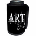 3dRose Alexis Design - Art - Imposing splendid white text Art Deco against the black background - Can Cooler Bottle Wrap (cc_286471)
