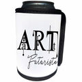 3dRose Alexis Design - Art - Decorative beautiful black text Art Futuriste on white background - Can Cooler Bottle Wrap (cc_286474)