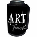 3dRose Alexis Design - Art - Imposing stylish white text Art Futuriste on black background - Can Cooler Bottle Wrap (cc_286477)