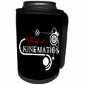 3dRose Alexis Design - Decorative Text - The Art Of Kinematics stylish text composition on black - Can Cooler Bottle Wrap (cc_286511)