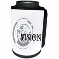 3dRose Alexis Design - Decorative Text - Vision elegant futuristic geometry composition on white background - Can Cooler Bottle Wrap (cc_286515)