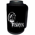 3dRose Alexis Design - Decorative Text - Vision minimalist futuristic geometry composition on black background - Can Cooler Bottle Wrap (cc_286516)