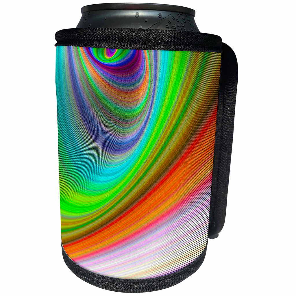3dRose David Zydd - Colorful Abstract Designs - Color Illusion - colorful abstract fractal sky design - Can Cooler Bottle Wrap (cc_286781)