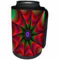 3dRose David Zydd - Colorful Abstract Designs - Monster Gut - red and green fractal design - Can Cooler Bottle Wrap (cc_286806)