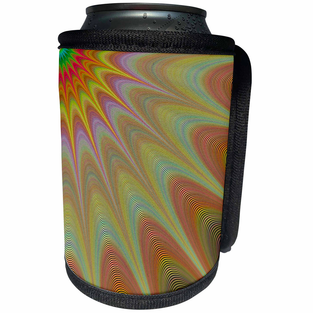 3dRose David Zydd - Colorful Abstract Designs - Summer Heat - colorful fractal abstract - Can Cooler Bottle Wrap (cc_286807)