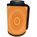 3dRose David Zydd - Star Mandalas - Orange Mandala - color circular mandala star design - Can Cooler Bottle Wrap (cc_286812)