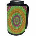 3dRose David Zydd - Star Mandalas - Happy Hippie Mandala - abstract circular bohemian pattern geometry - Can Cooler Bottle Wrap (cc_286816)