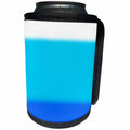 3dRose BlakCircleGirl - Design - Ombre Blues - Beautiful ombre white and blues. - Can Cooler Bottle Wrap (cc_286872)