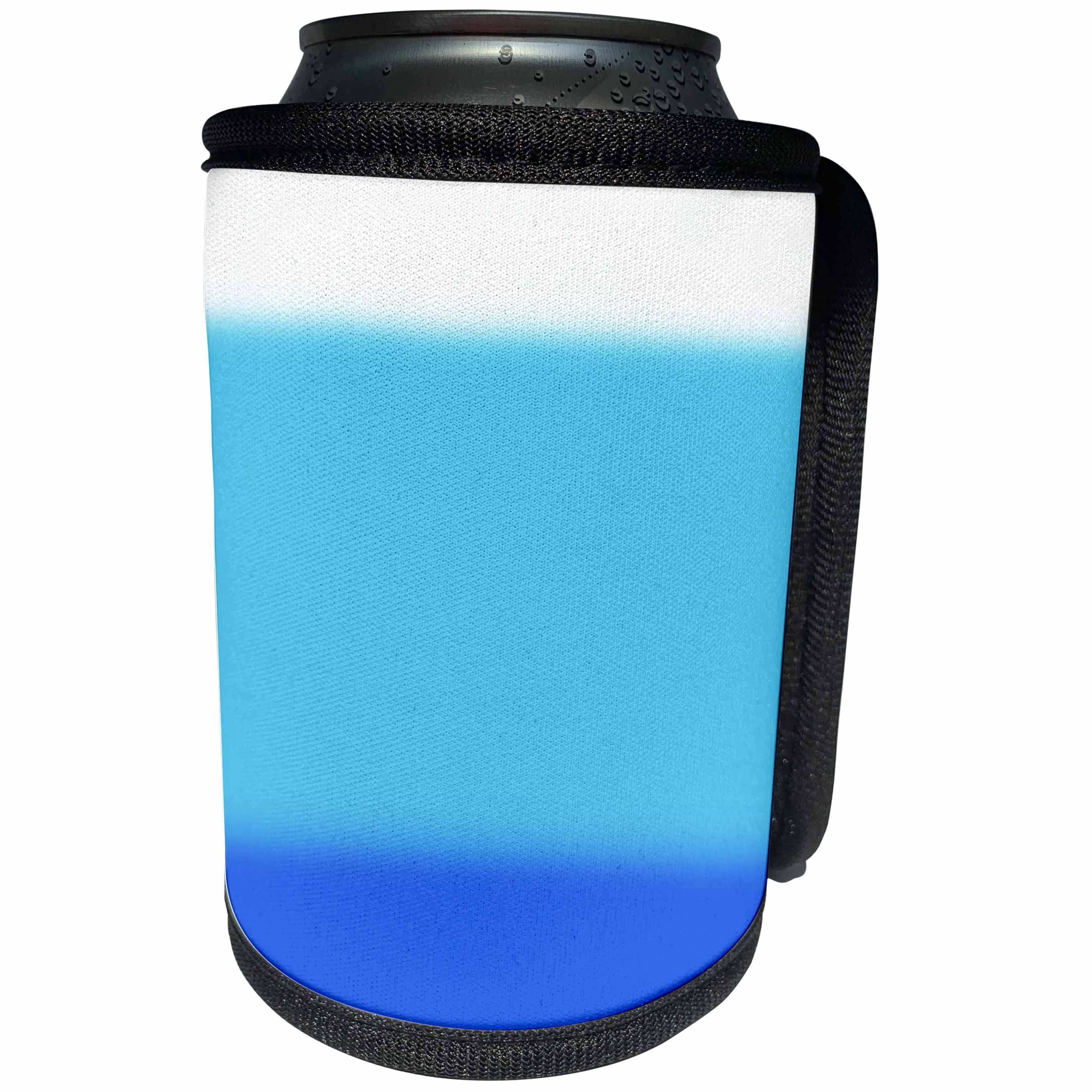 3dRose BlakCircleGirl - Design - Ombre Blues - Beautiful ombre white and blues. - Can Cooler Bottle Wrap (cc_286872)
