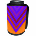3dRose BlakCircleGirl - Design - Sunset Chevron - Design with chevron gradients in orange and purple - Can Cooler Bottle Wrap (cc_286877)