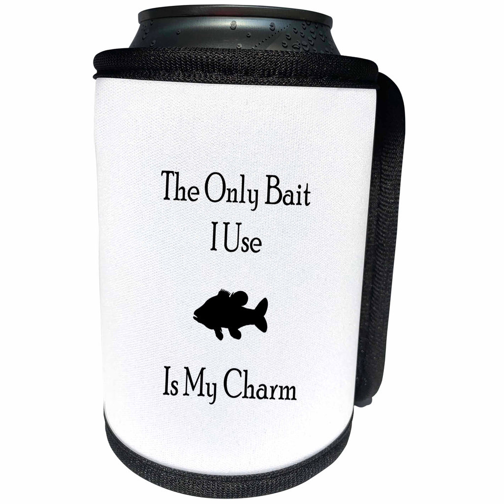 3dRose BlakCircleGirl - Humor - Charming Bait - Catch some fish with this charming fishing design - Can Cooler Bottle Wrap (cc_286880)
