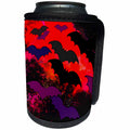3dRose BlakCircleGirl - Halloween - Bats In Flight - Bats flying into the night from trees and clouds - Can Cooler Bottle Wrap (cc_286882)