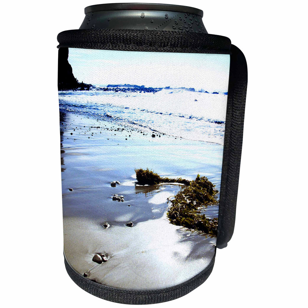 3dRose BlakCircleGirl - Photography - Bright Beach - The sun shining on the beach at Abalone Cove - Can Cooler Bottle Wrap (cc_286887)