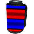 3dRose BlakCircleGirl - Design - RB Horizontal Stripes - Red and blue patriotic horizontal stripes - Can Cooler Bottle Wrap (cc_286927)
