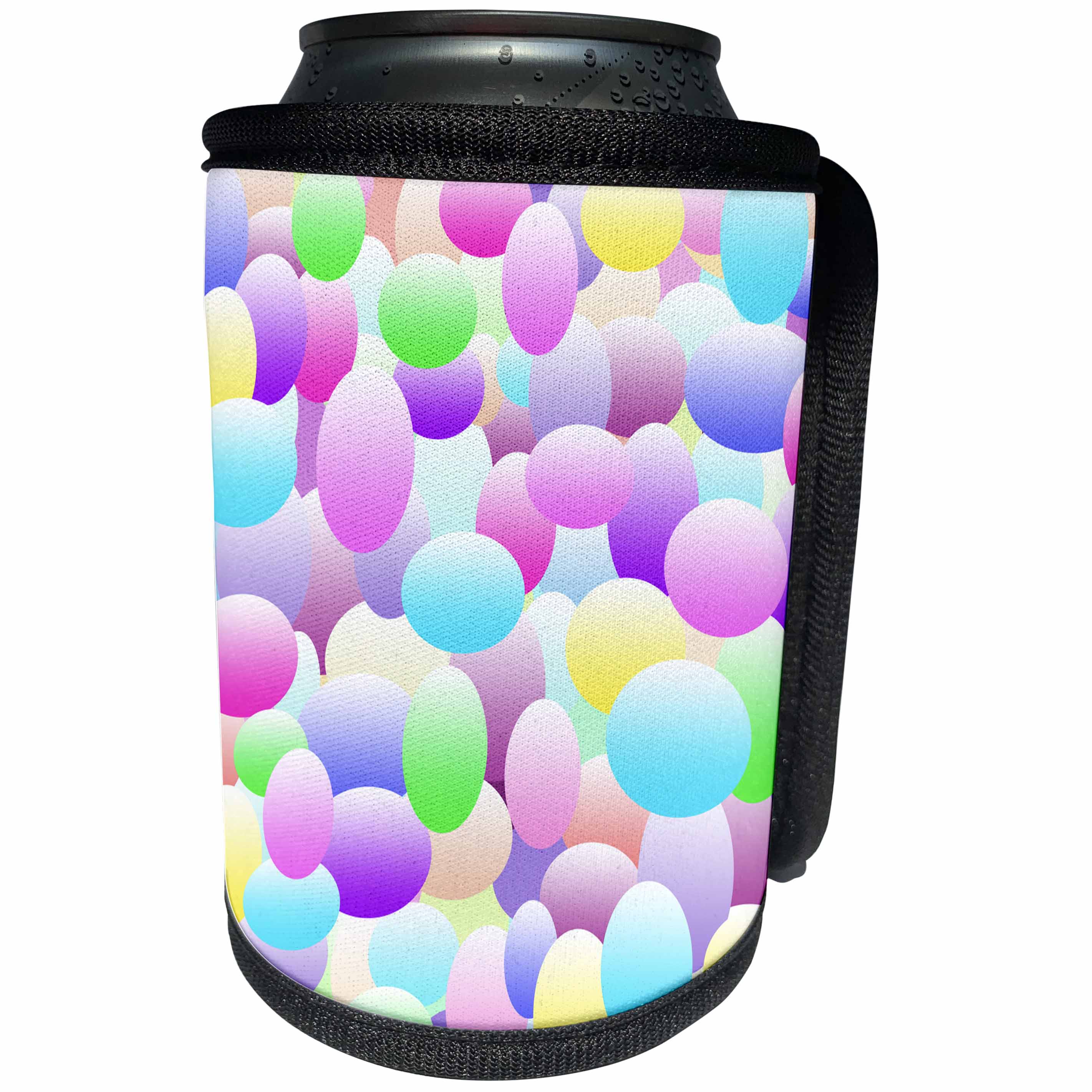 3dRose BlakCircleGirl - Holiday - Bubble Eggs - Pastel bubble eggs design - Can Cooler Bottle Wrap (cc_286963)