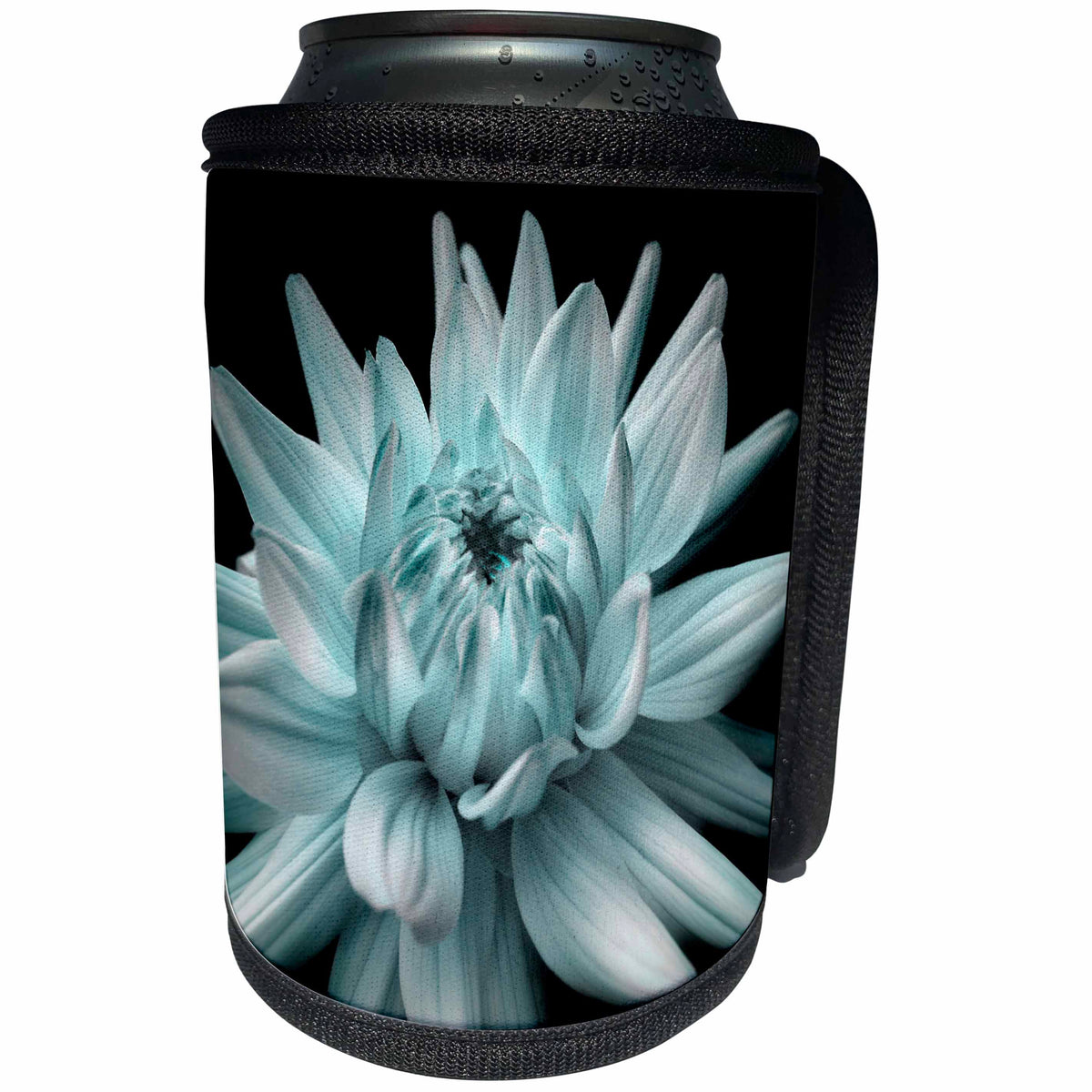 3dRose iloveFlowers Photography - Blue Dahlia Corona Flower - Can Cooler Bottle Wrap (cc_28703)